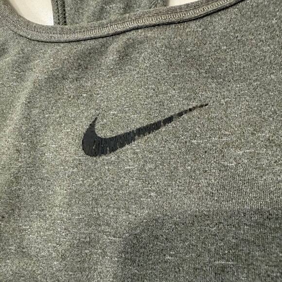 Nike Dri-Fit Victory Racerback Sports Bra Women's Small Gray Unpadded Activewear - Picture 3 of 5